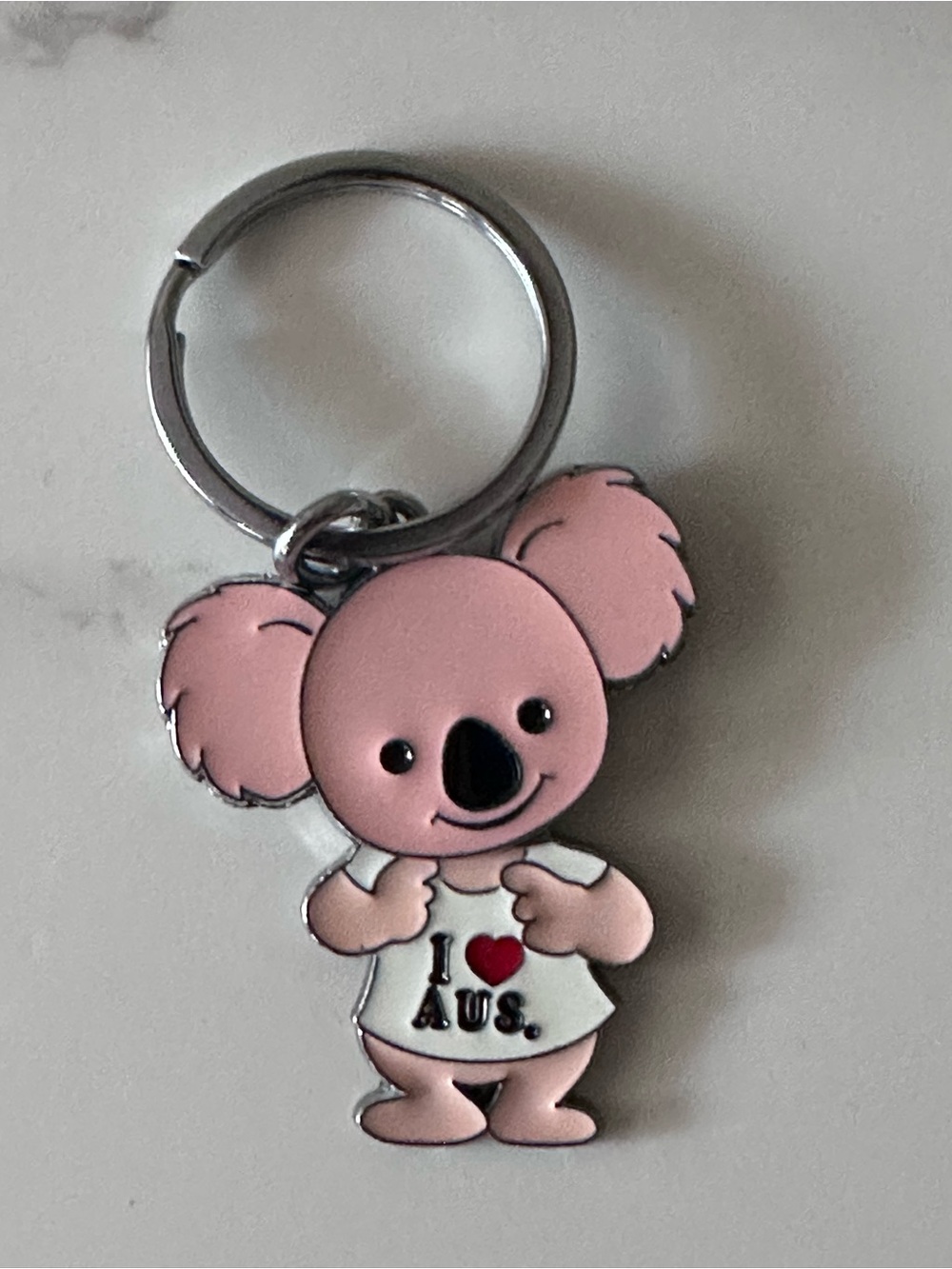 Pink Koala Keychain with "I ♥ AUS" Tee